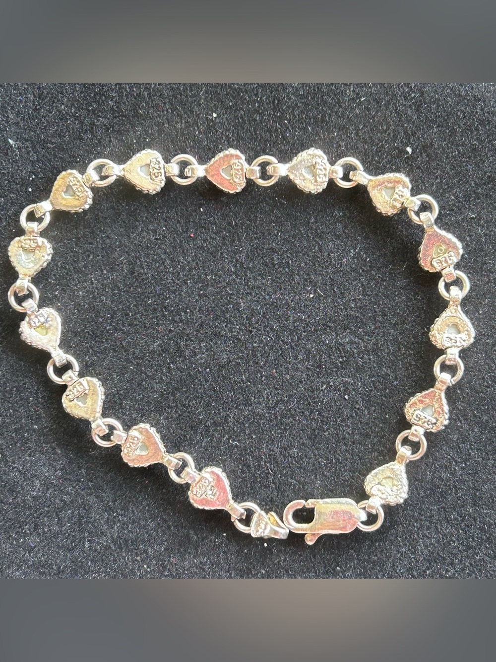 925 Silver Natural Cat Eye Bracelet - Picture 7 of 11